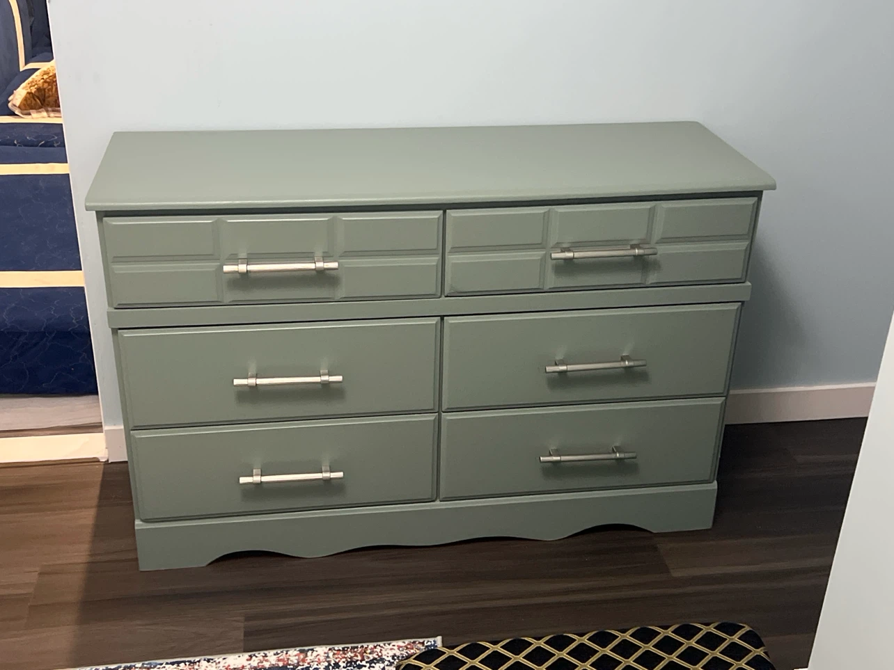 Sage Green Six-Drawer Dresser - photo 3
