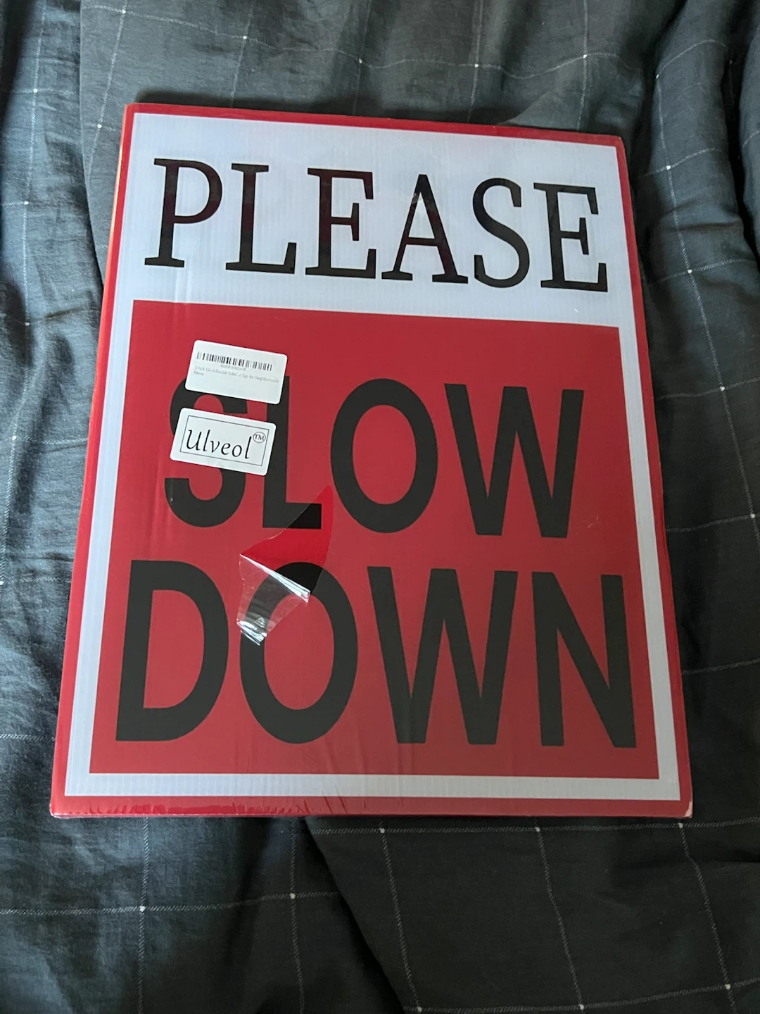 Ulveol 3 Pack PLEASE SLOW DOWN Double-Sided Safety Signs 12x16 - photo 2