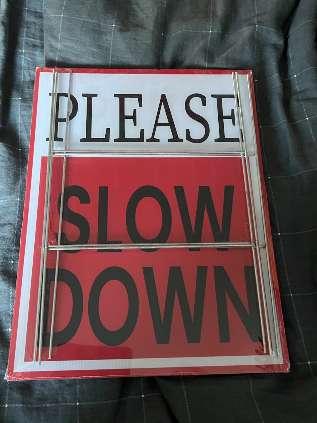 Ulveol 3 Pack PLEASE SLOW DOWN Double-Sided Safety Signs 12x16 - photo 3