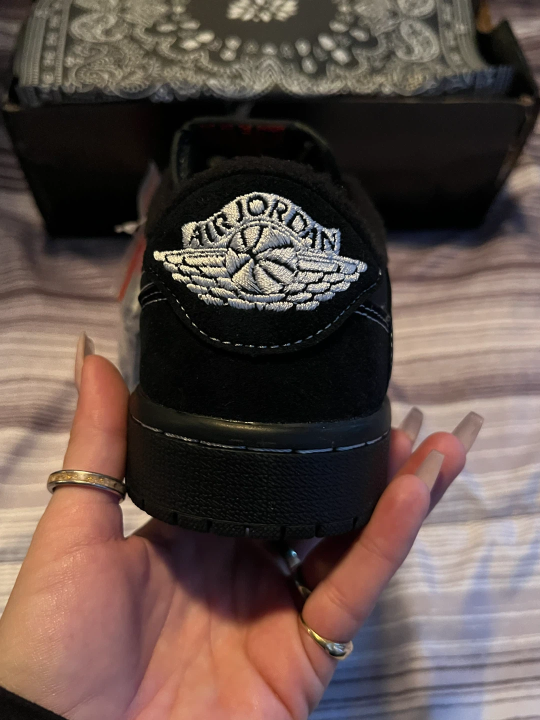 Nike Air Jordan 1 Low Travis Scott Black Phantom - photo 4