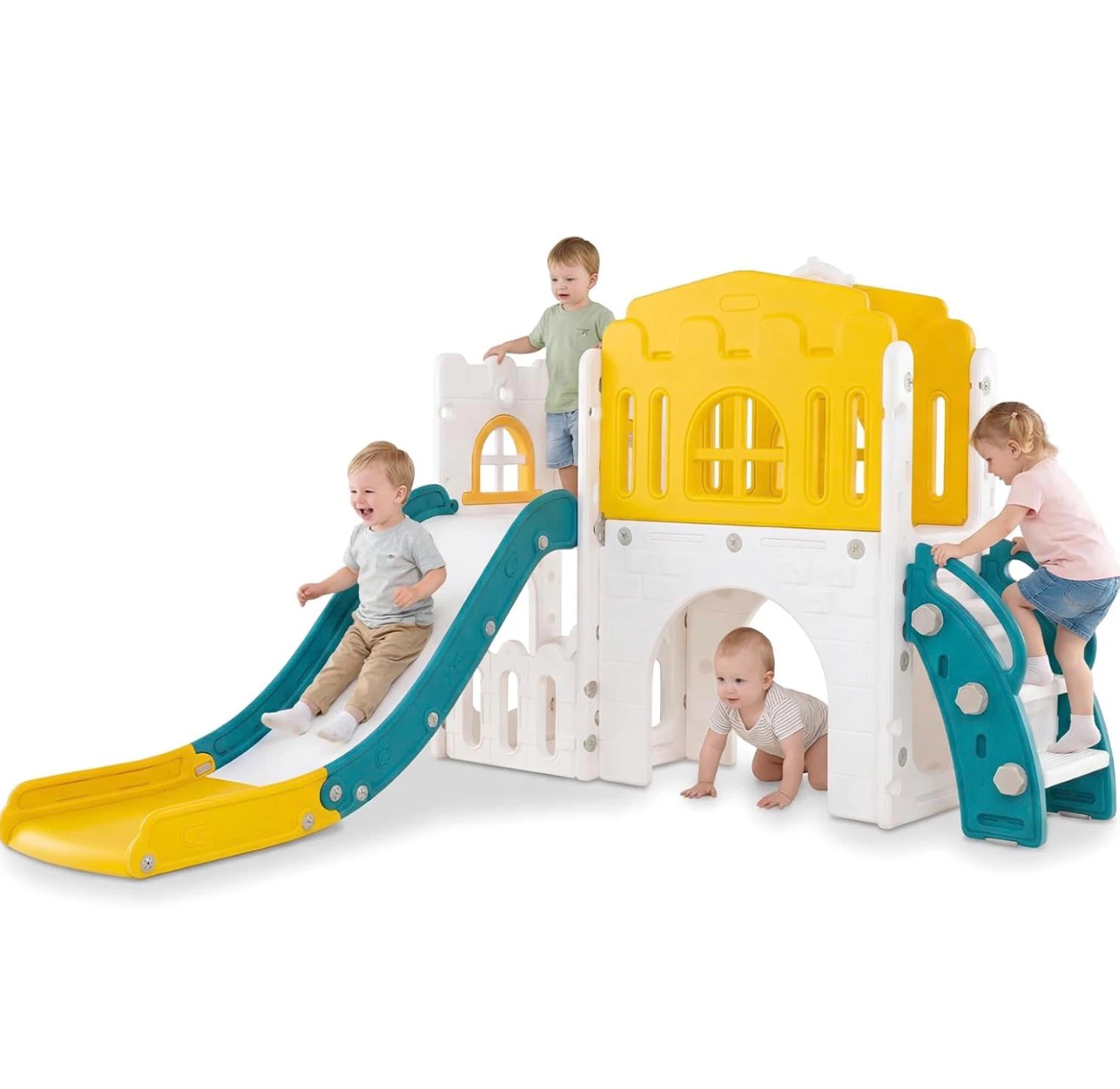 Kids Indoor Outdoor Castle Slide and Climber