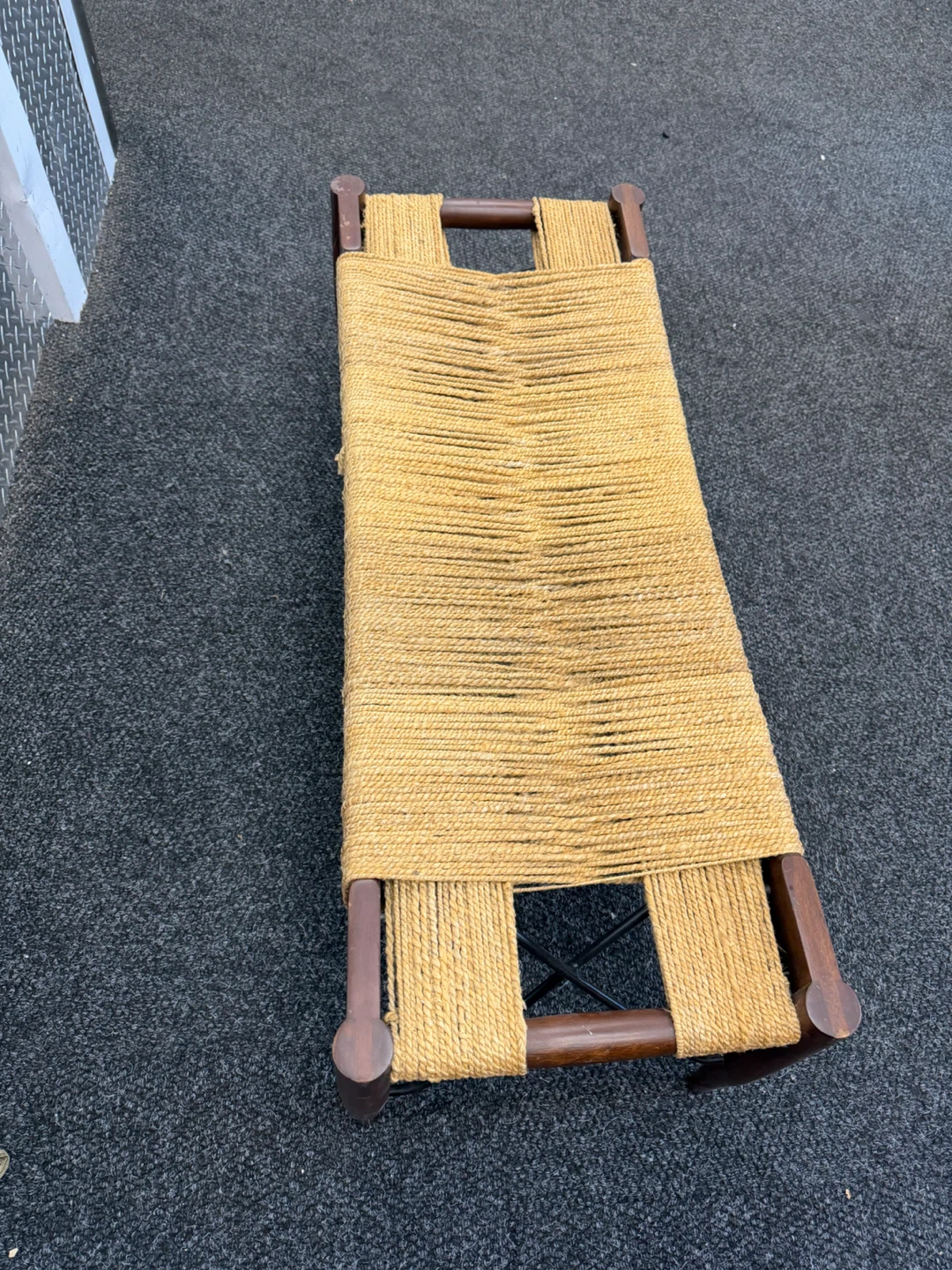 Mid-Century Modern Woven Bench - photo 3