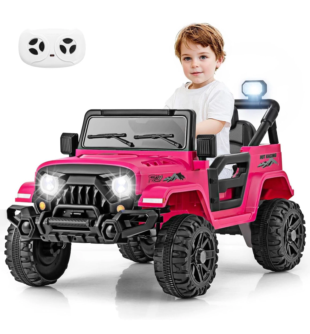 Pink Kids Ride-On Jeep Electric Car