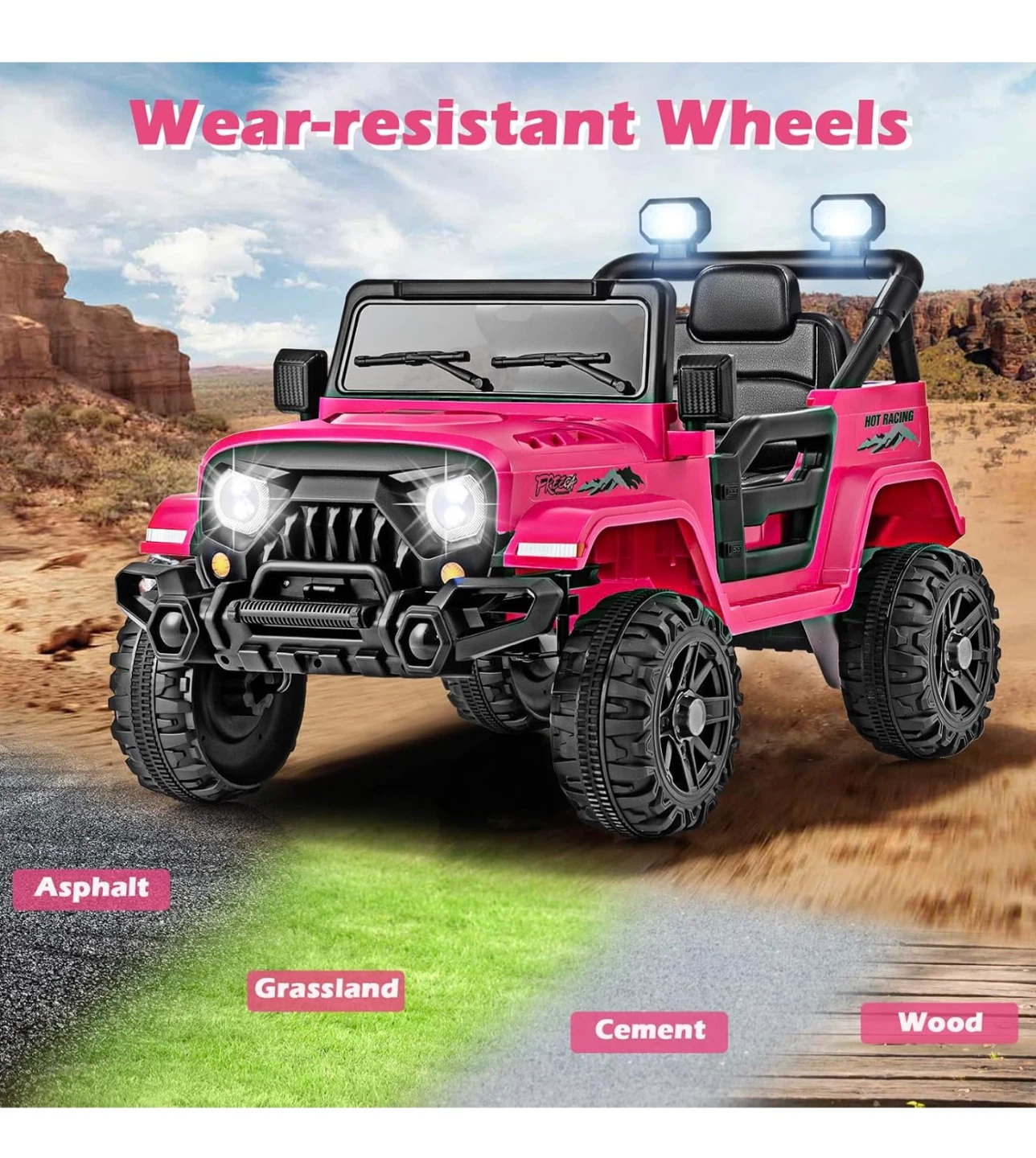 Pink Kids Ride-On Jeep Electric Car - photo 3