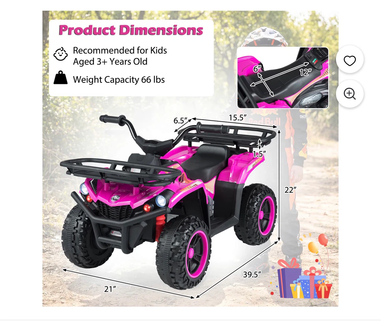 Kids Ride-On Pink ATV Toy - photo 2