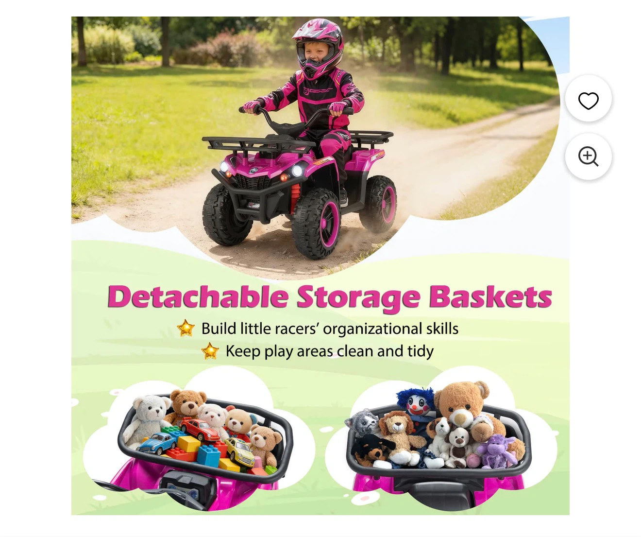 Kids Ride-On Pink ATV Toy - photo 3