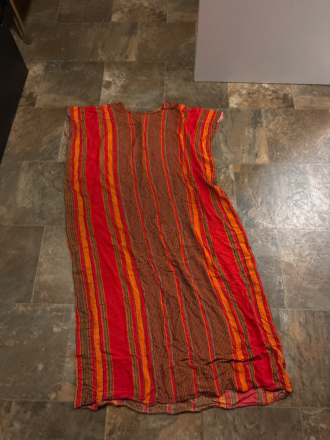 Striped Kaftan Dress