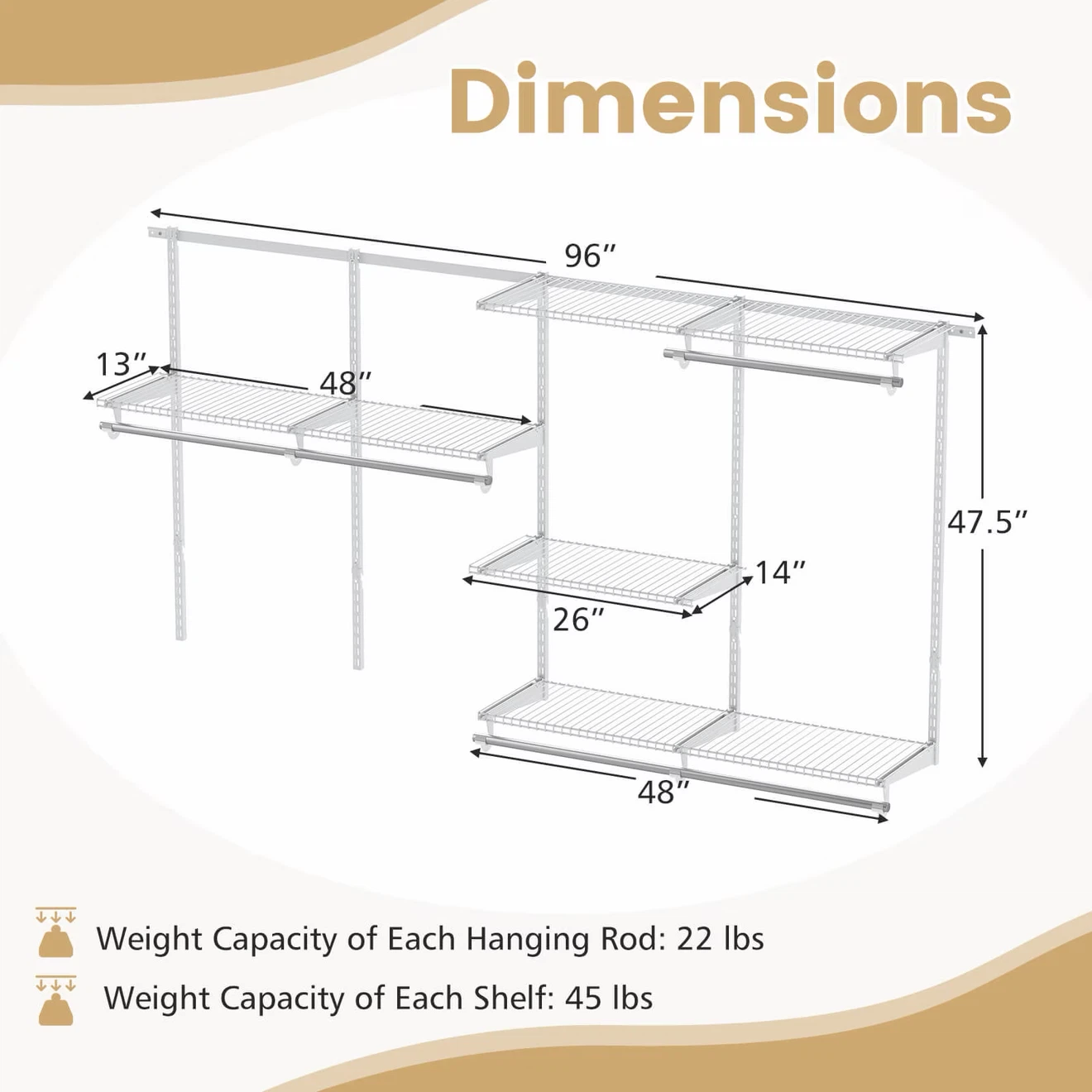 Wall Mounted Closet Organizer - photo 2