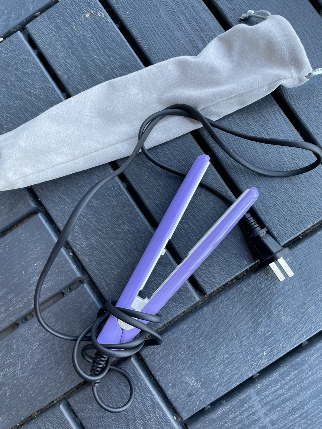 Purple Mini Hair Straightener/short, fine/light hair