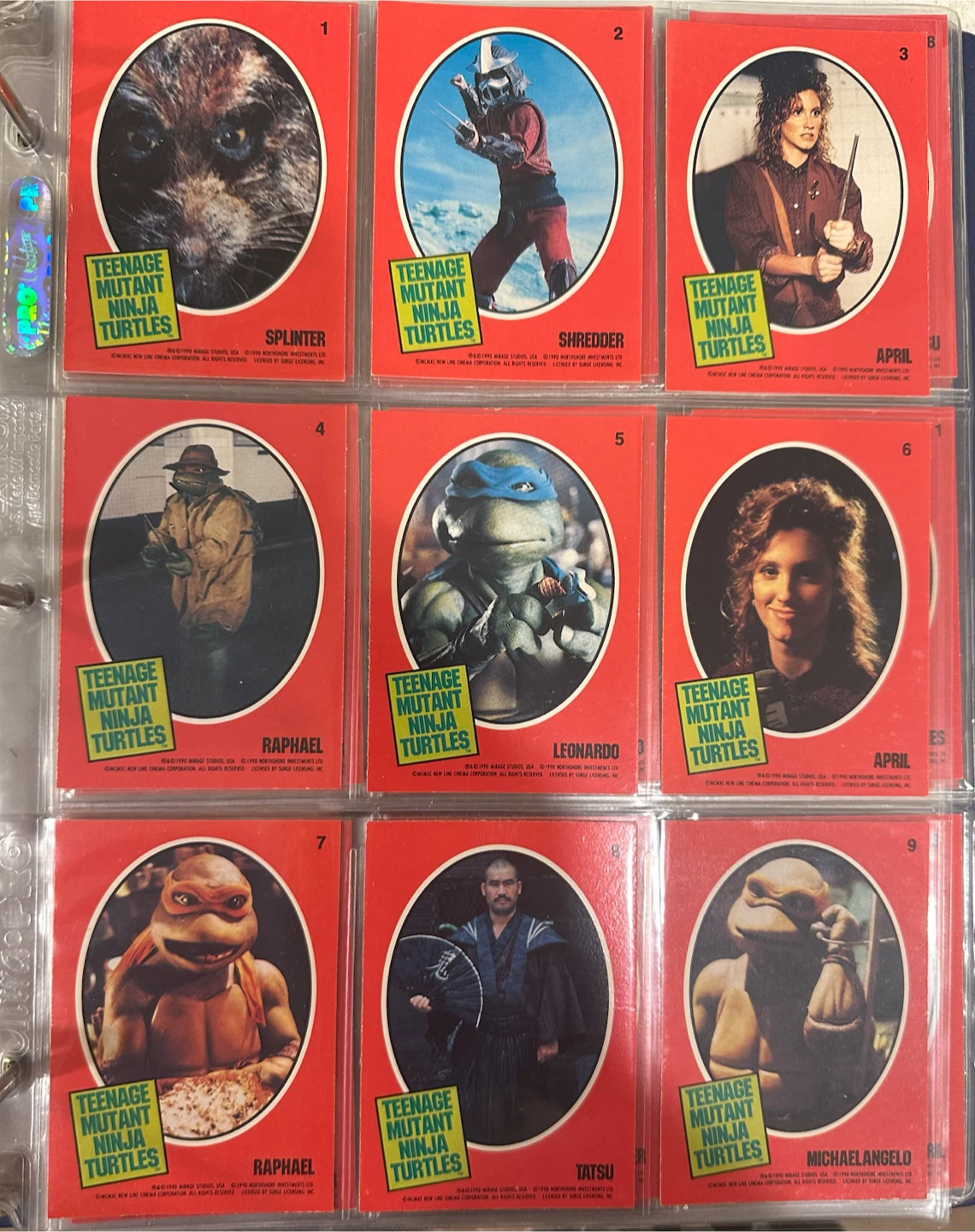 1990 Teenage Mutant Ninja Turtles Special 11 Card Subset!!