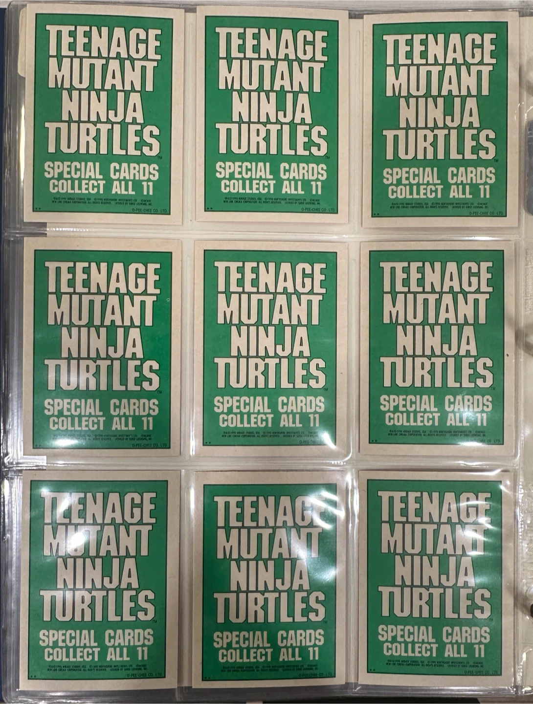 1990 Teenage Mutant Ninja Turtles Special 11 Card Subset!! - photo 3