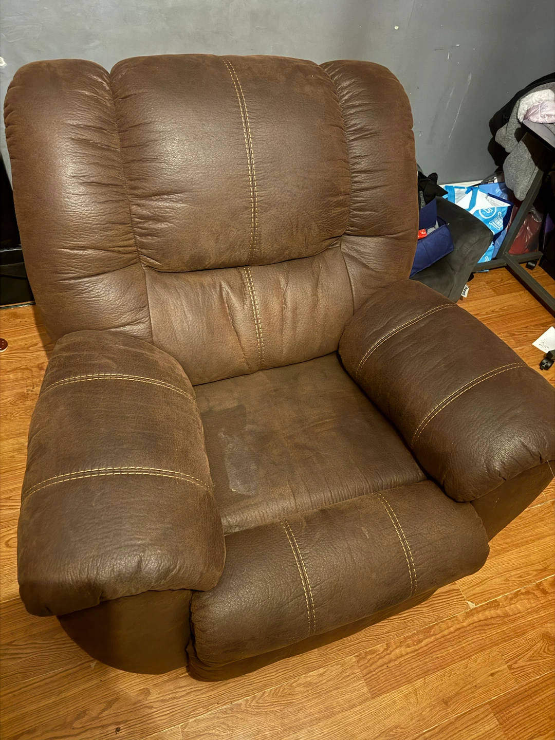 Brown Leather Rocking/Recliner Chair