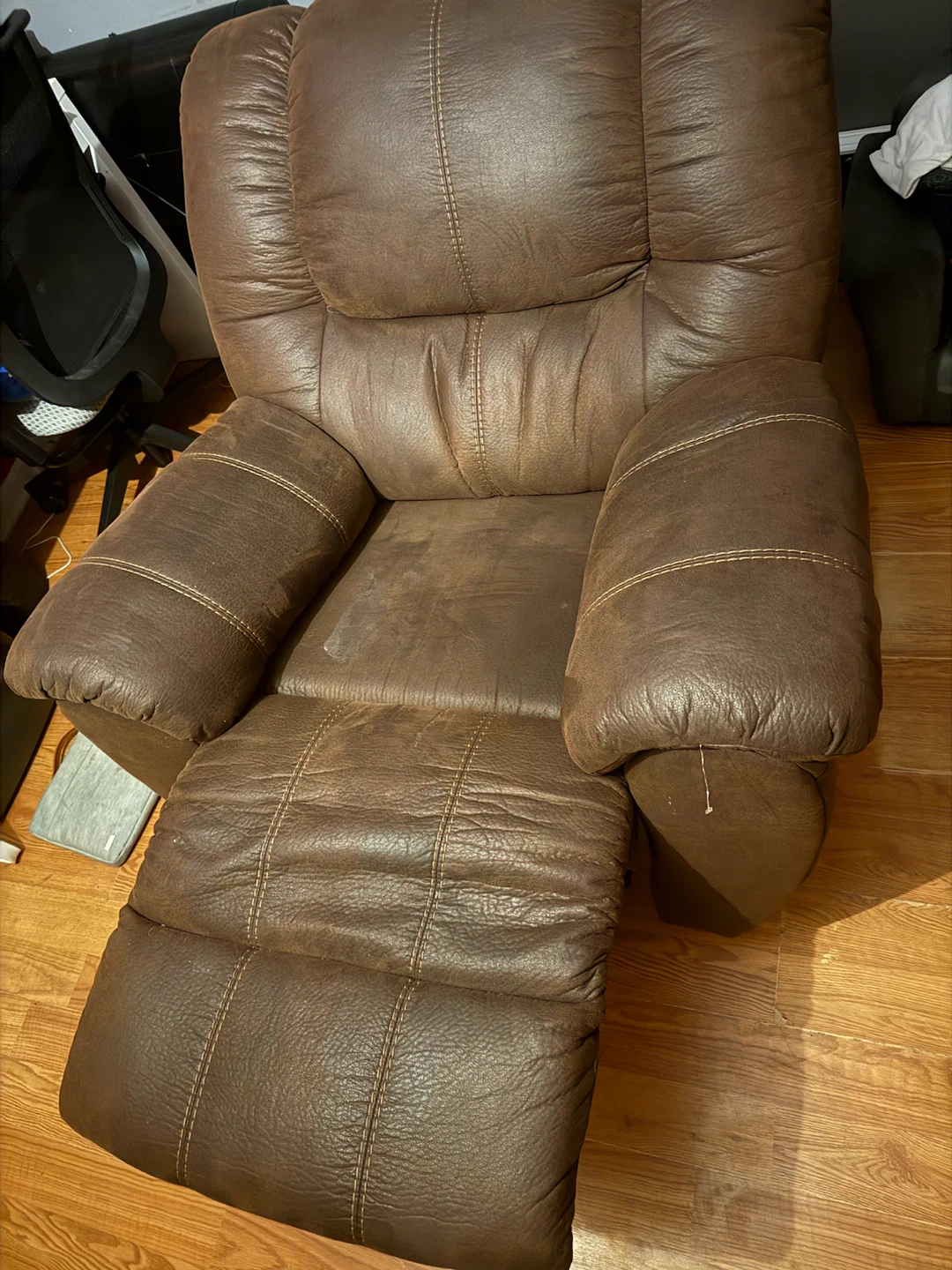 Brown Leather Rocking/Recliner Chair - photo 2