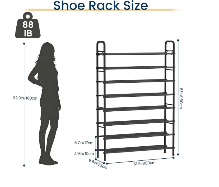 8-Tier Shoe Rack Organizer