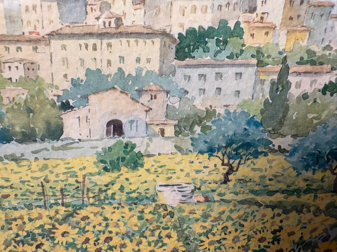 Set of Two Framed Italian Watercolor Paintings - photo 3
