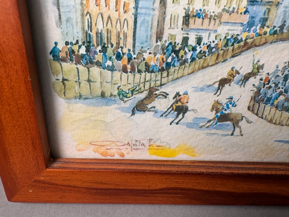 Set of Two Framed Italian Watercolor Paintings - photo 5