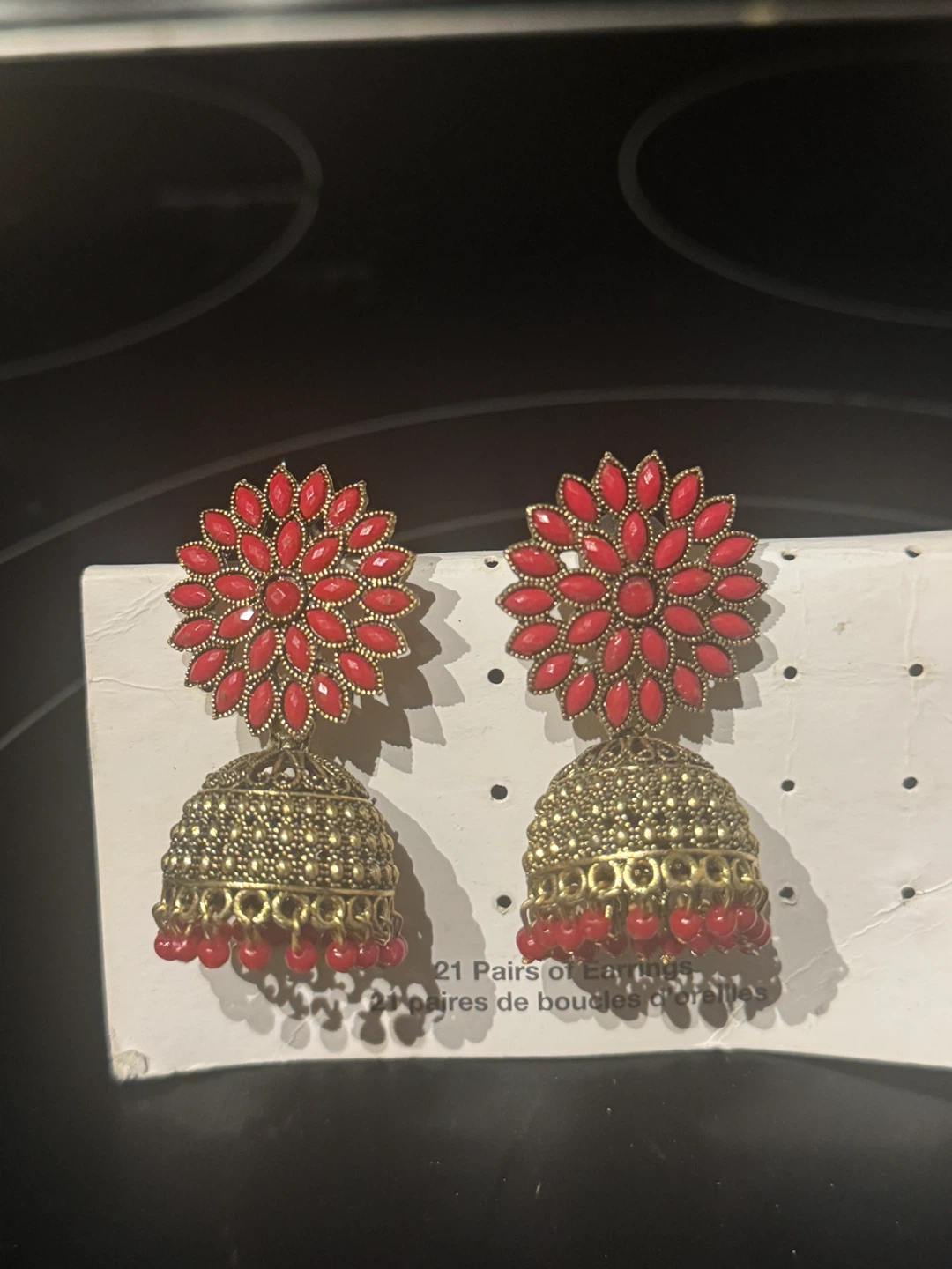 Earrings(Marroon,red ,pik) - photo 2