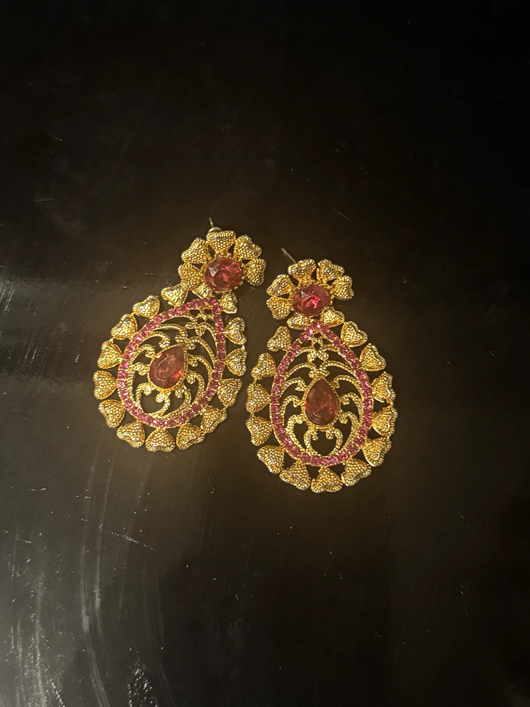 Earrings(Marroon,red ,pik) - photo 3