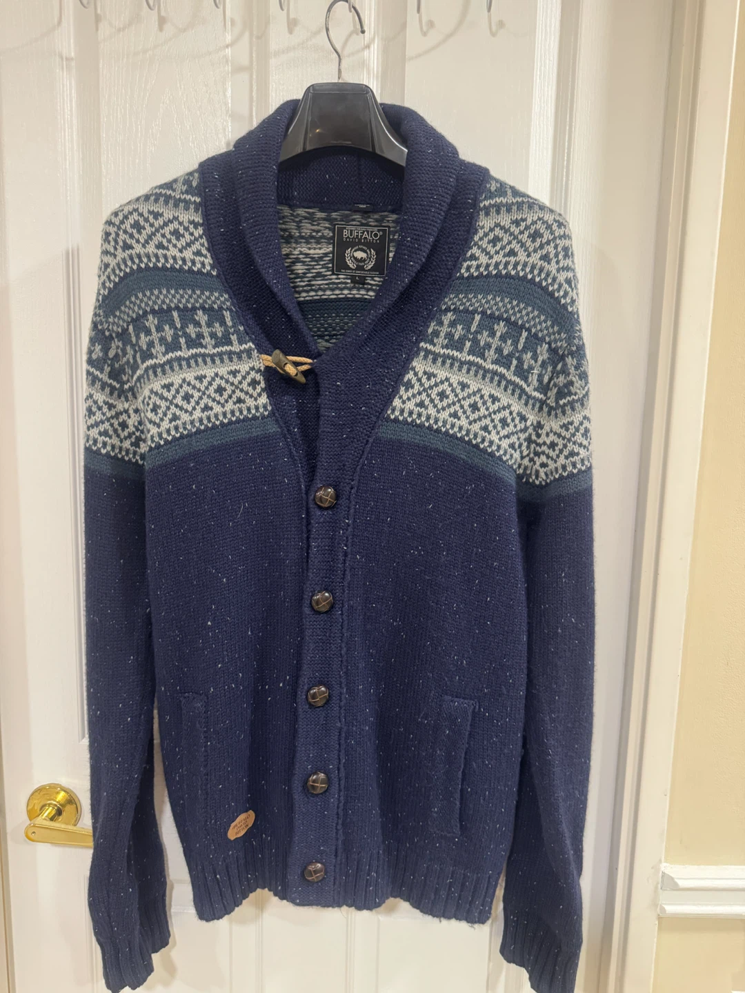 Buffalo David Bitton Navy Cardigan, size: L