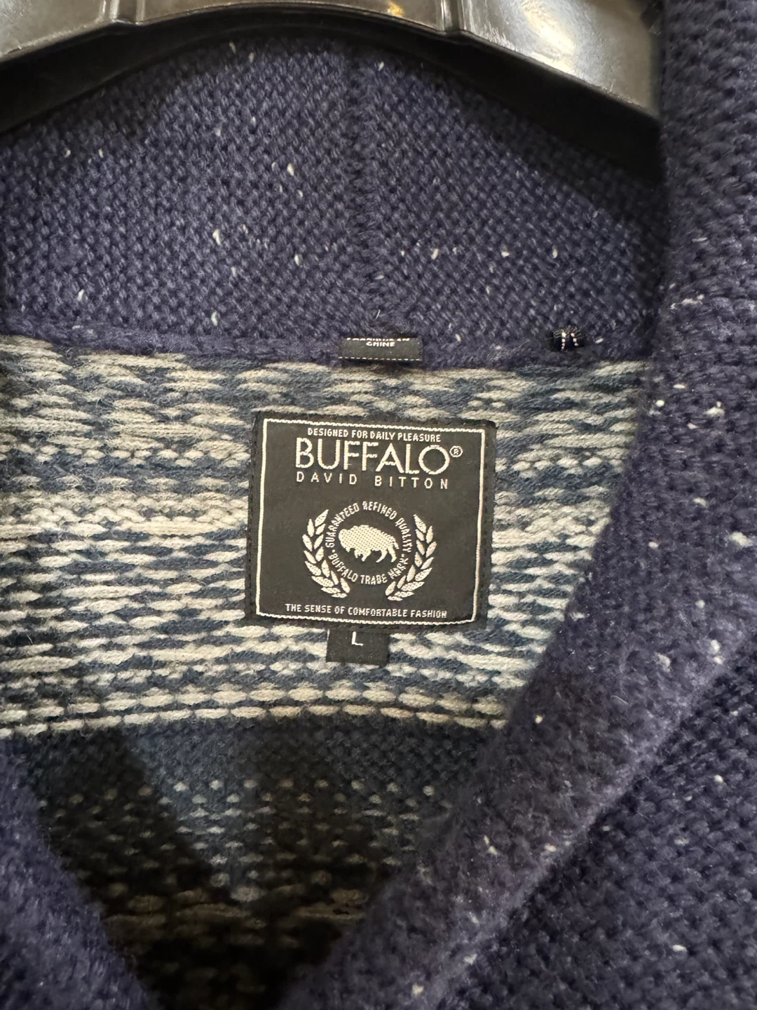 Buffalo David Bitton Navy Cardigan, size: L - photo 4