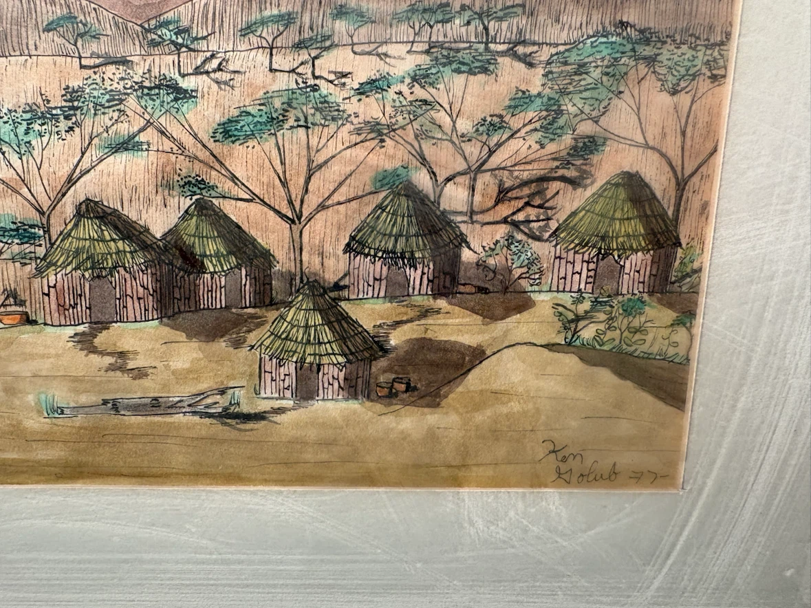 Pair of Ken Golub Framed Landscape Watercolors - photo 3