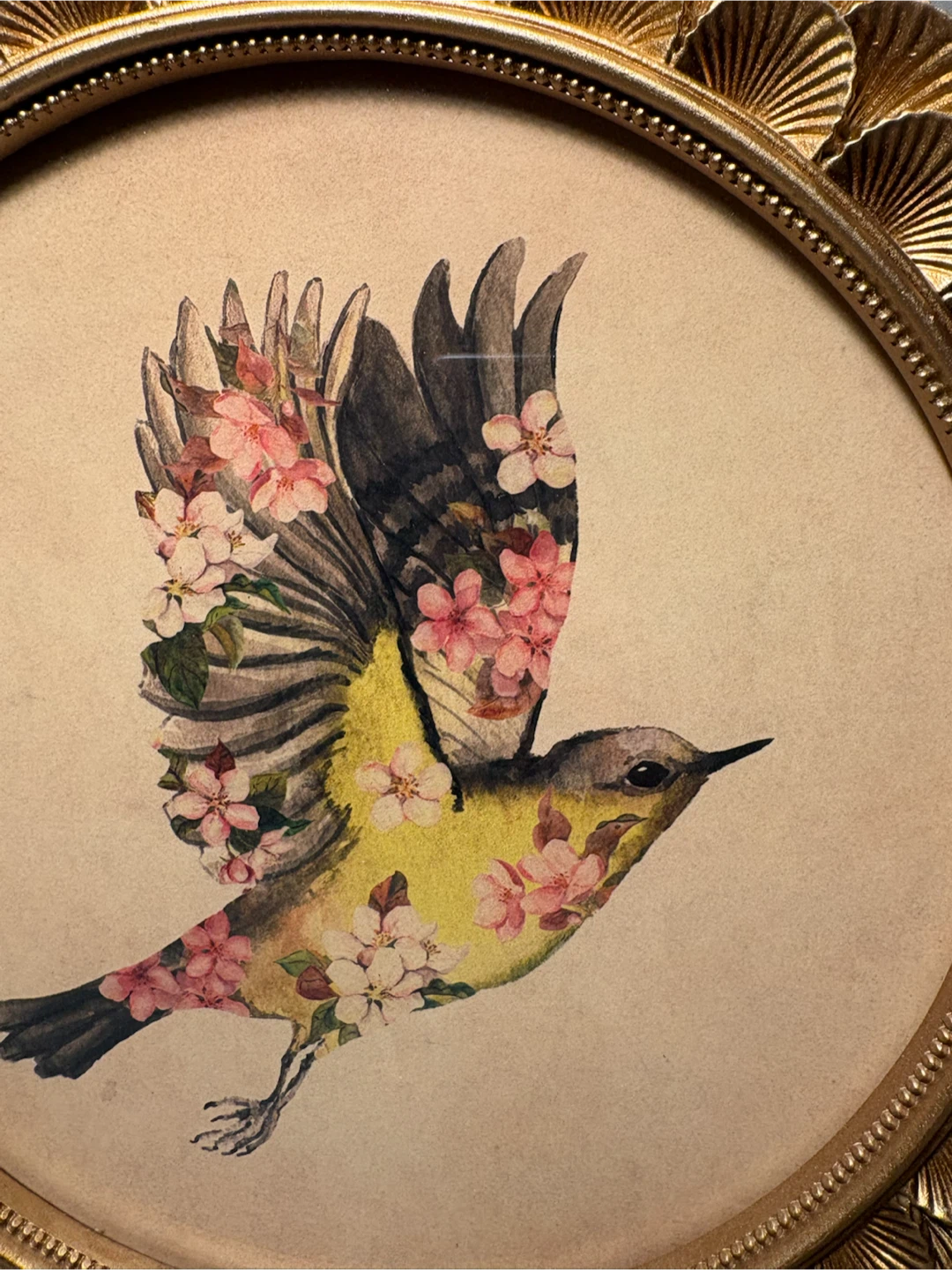 Decorative Gold Framed Bird Wall Art - photo 2