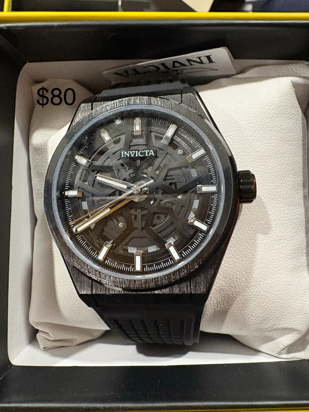 Invicta Black Skeleton Watch