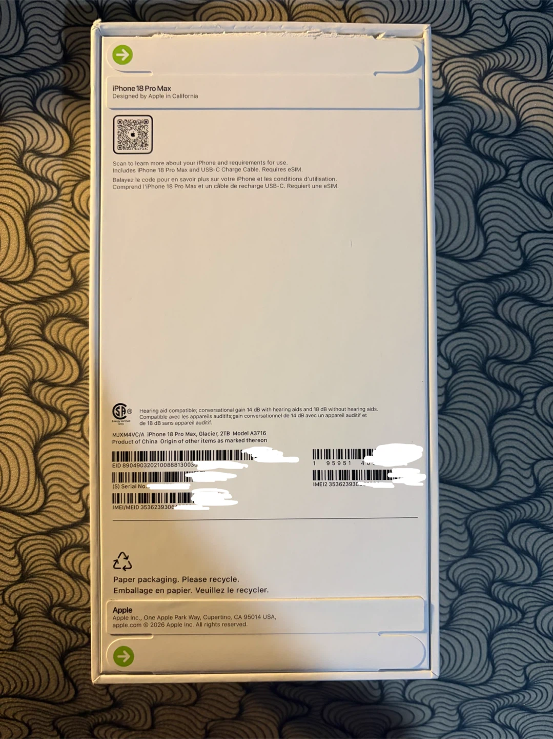 Apple iPhone 18 Pro Max 2TB — Glacier (Factory Unlocked) - photo 2