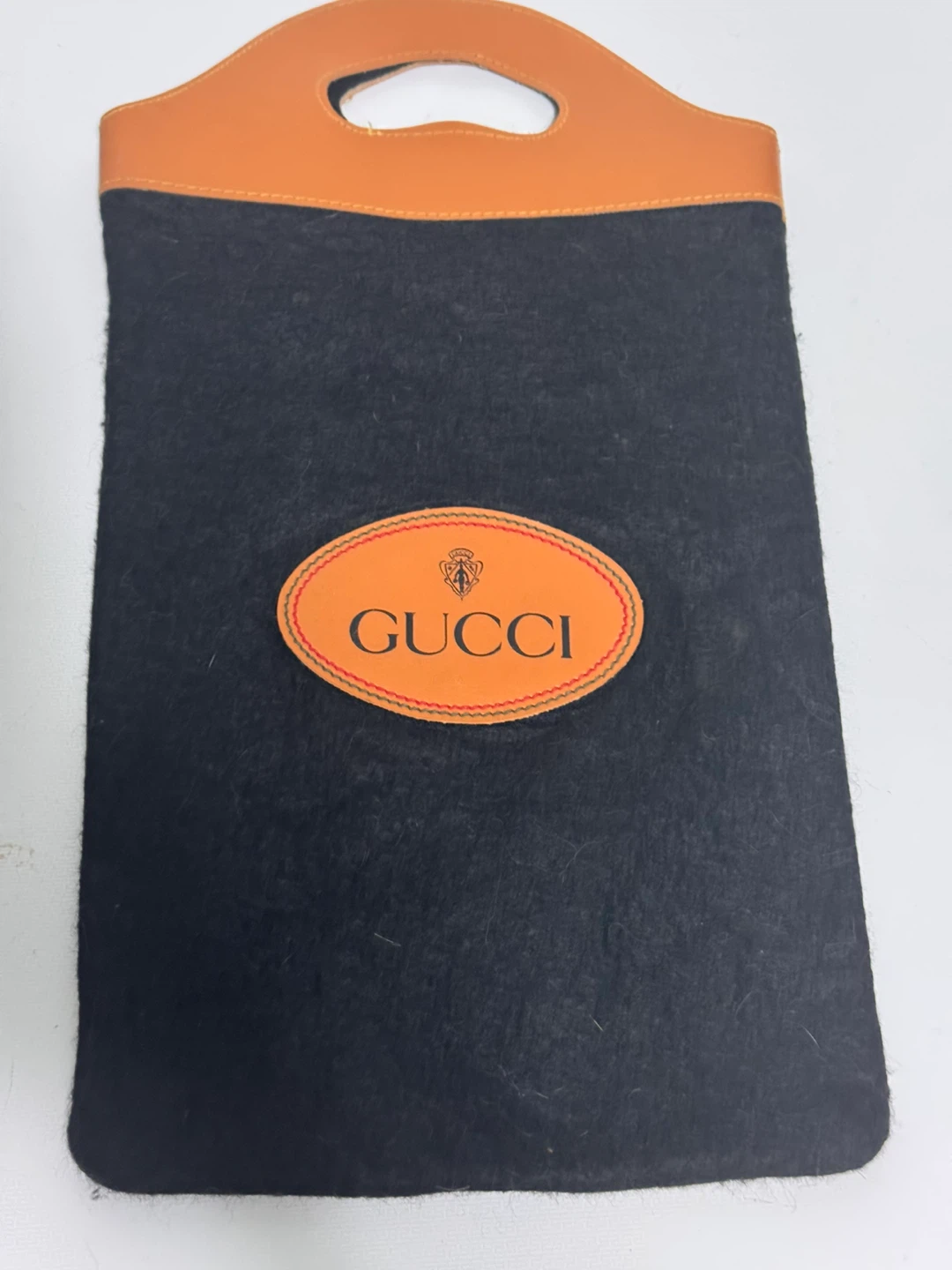 Vintage Gucci Felt and Leather Bag