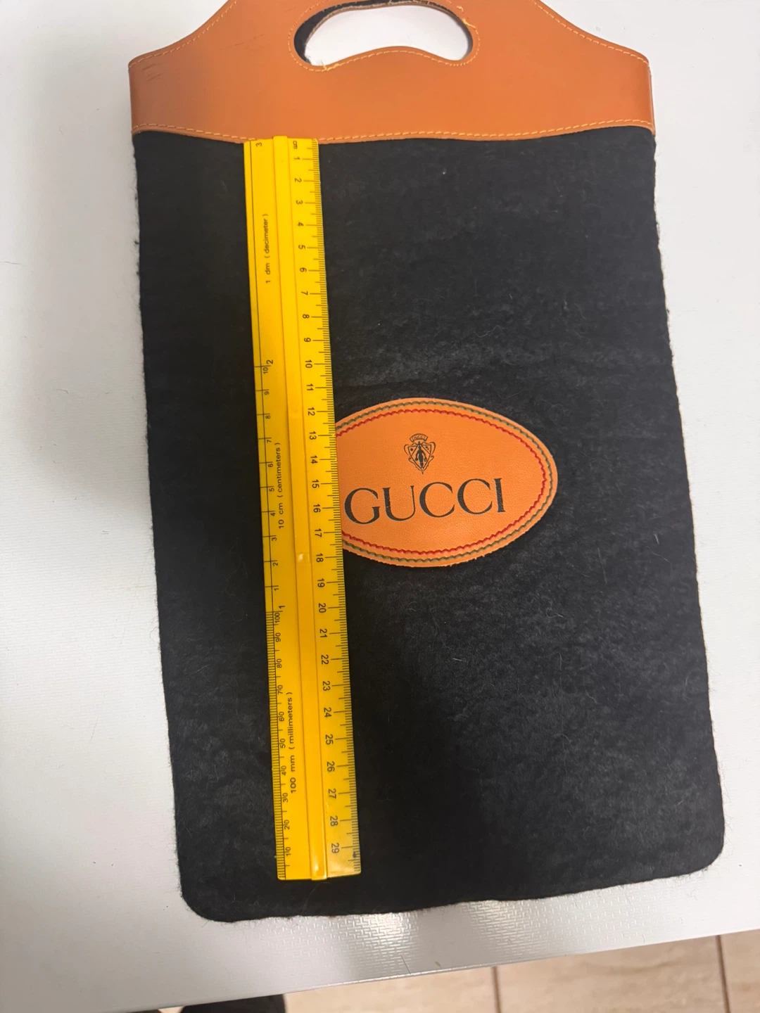 Vintage Gucci Felt and Leather Bag - photo 2