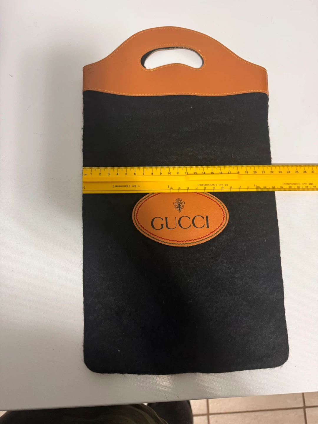 Vintage Gucci Felt and Leather Bag - photo 3
