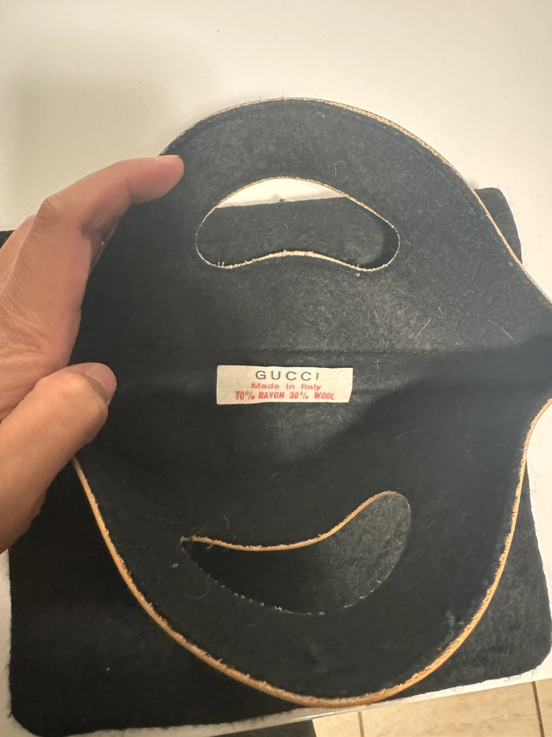 Vintage Gucci Felt and Leather Bag - photo 4