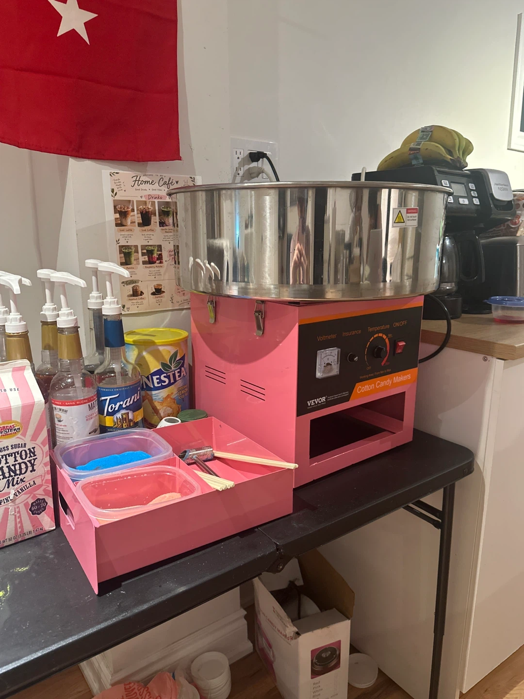 VEVOR Cotton Candy Maker with Floss Sugar