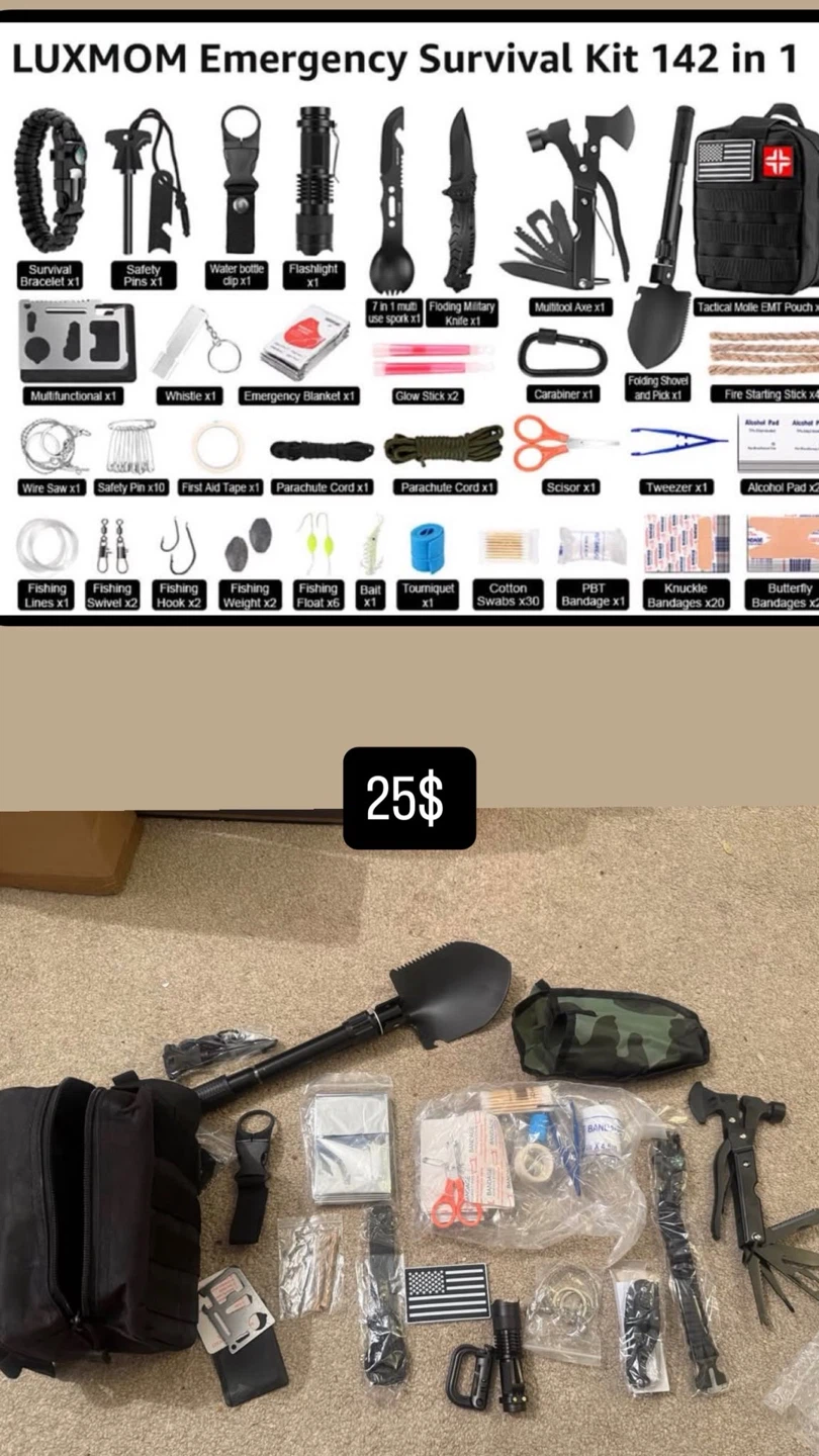 LUXMOM 142-in-1 Emergency Survival Kit - photo 2