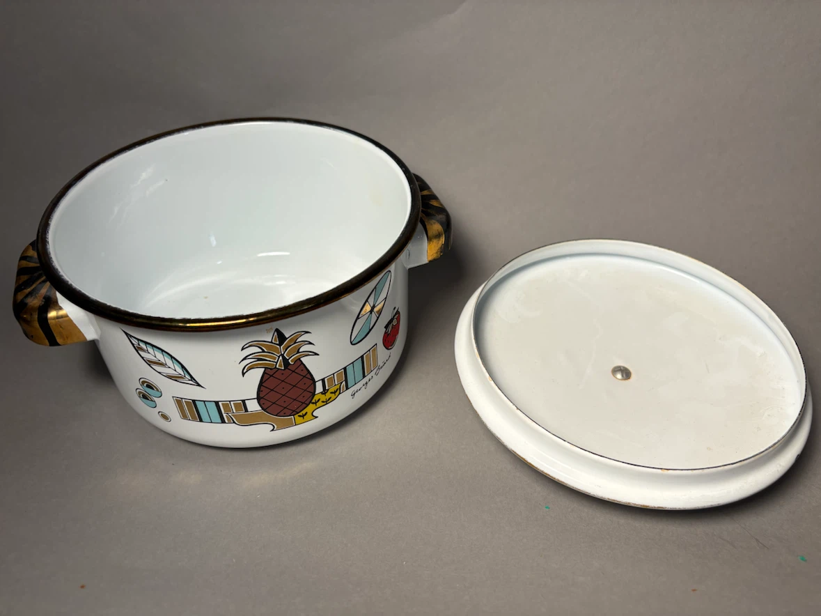 Georges Briard Enamel Pot with Lid - photo 4
