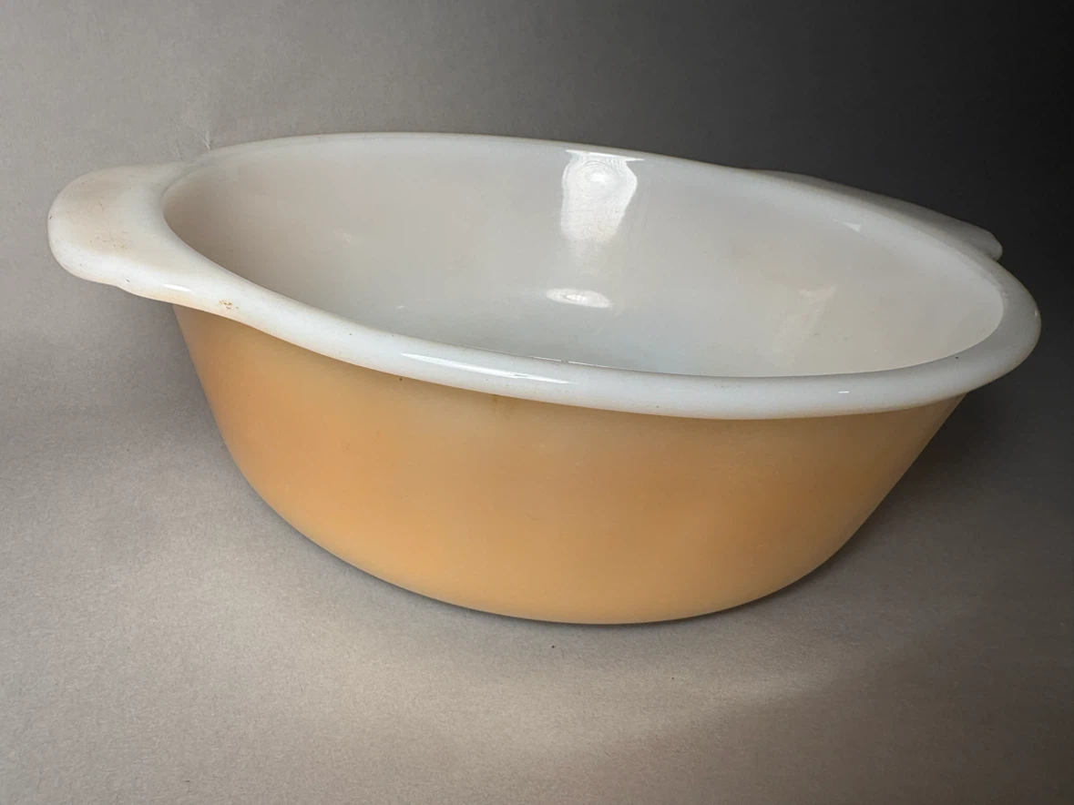 Fire-King Peach Lustre Casserole Dish - photo 2