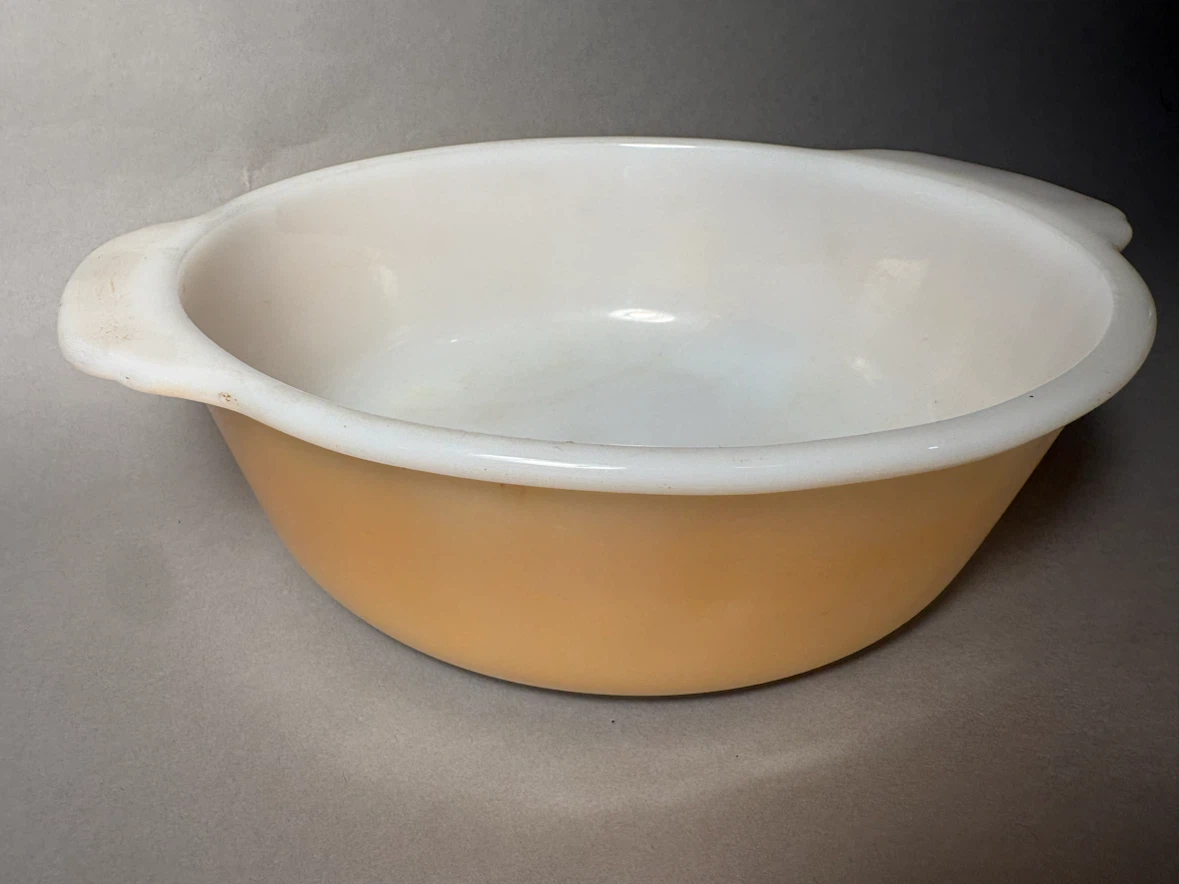 Fire-King Peach Lustre Casserole Dish - photo 3