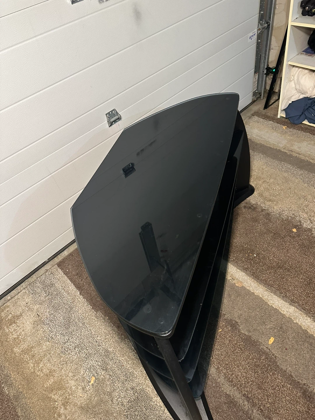 Modern TV Stand – Black Tempered Glass - photo 2