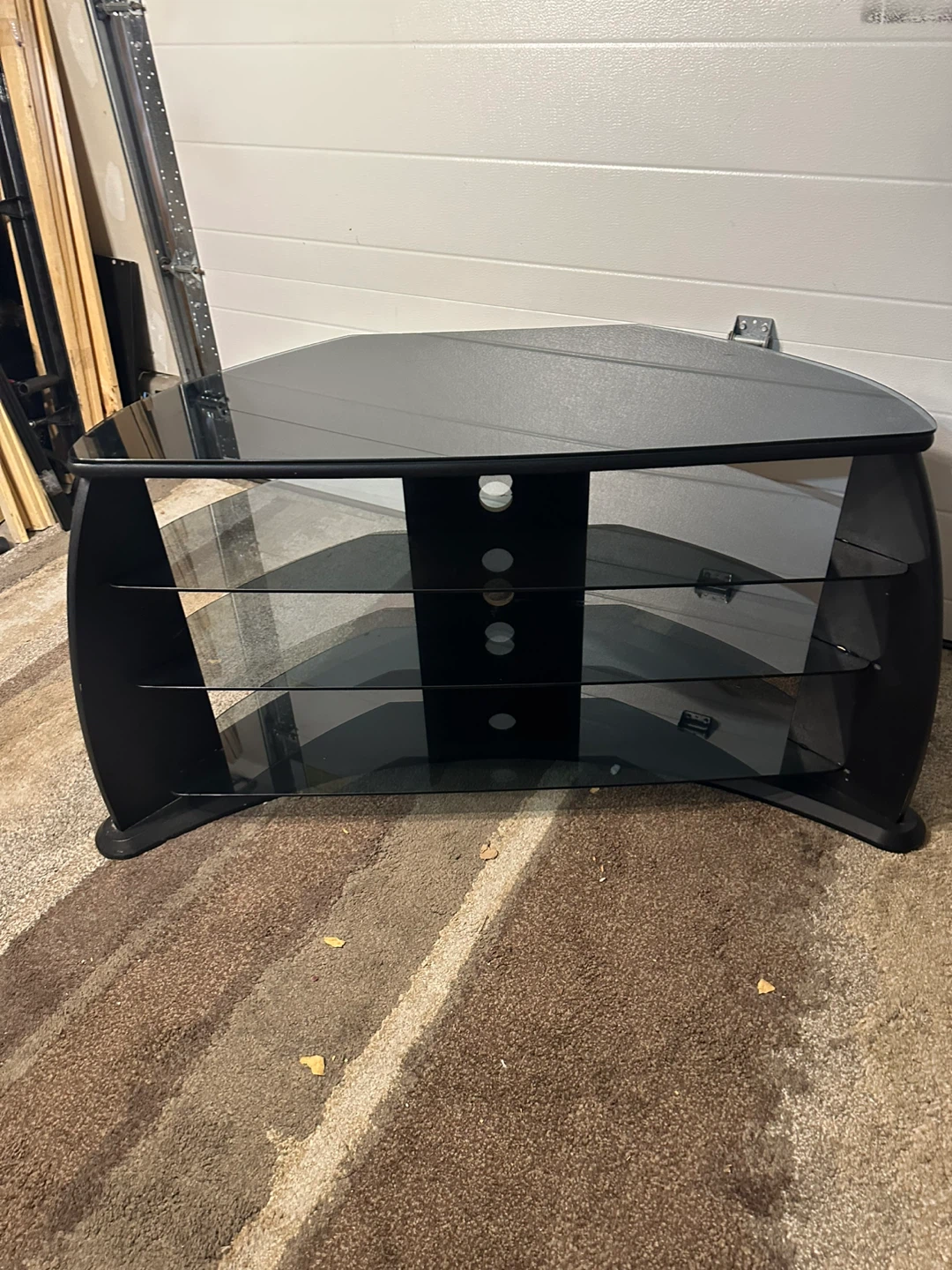 Modern TV Stand – Black Tempered Glass - photo 3
