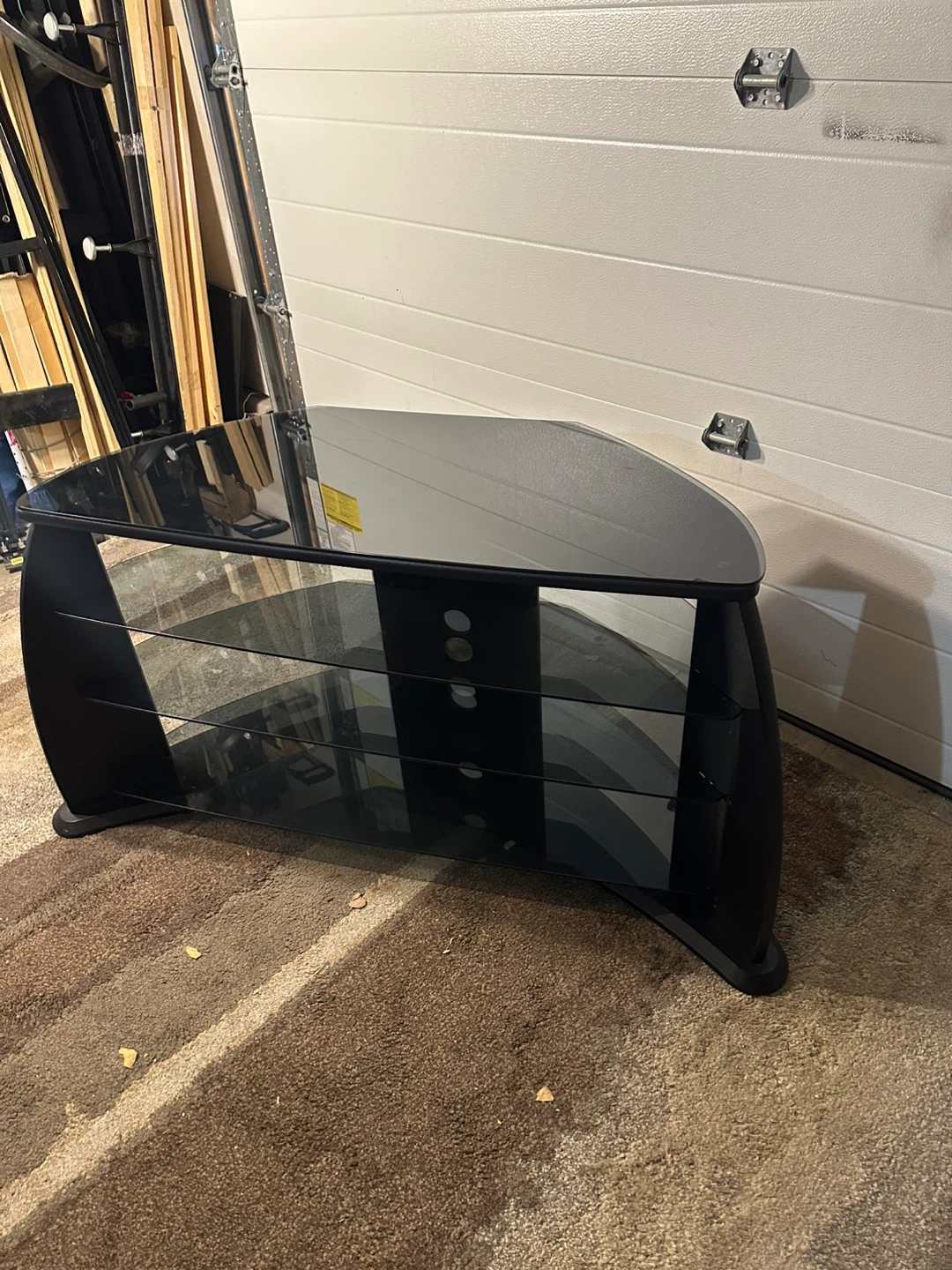 Modern TV Stand – Black Tempered Glass - photo 5