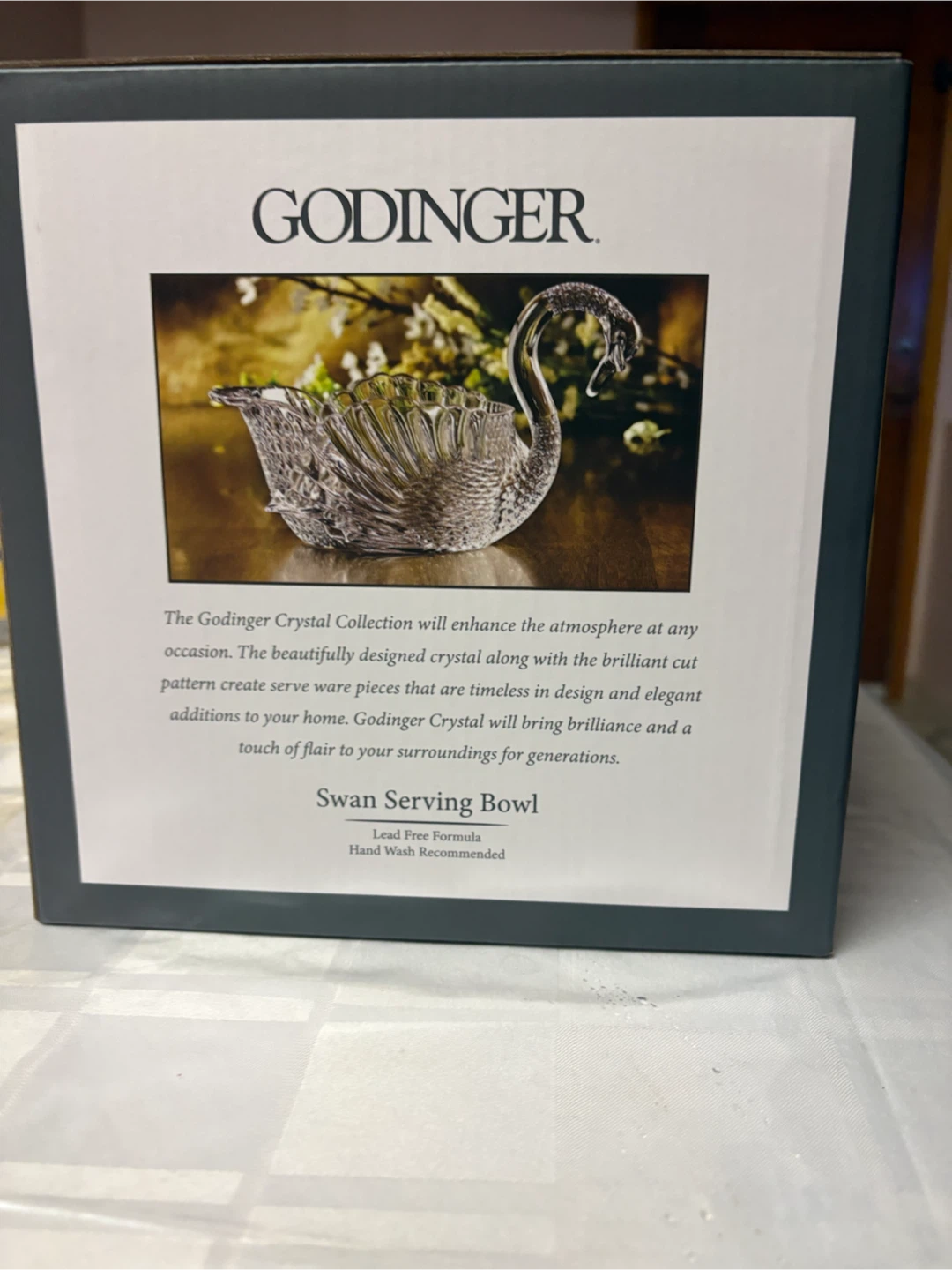 Godinger Swan Crystal Serving Bowl - photo 3