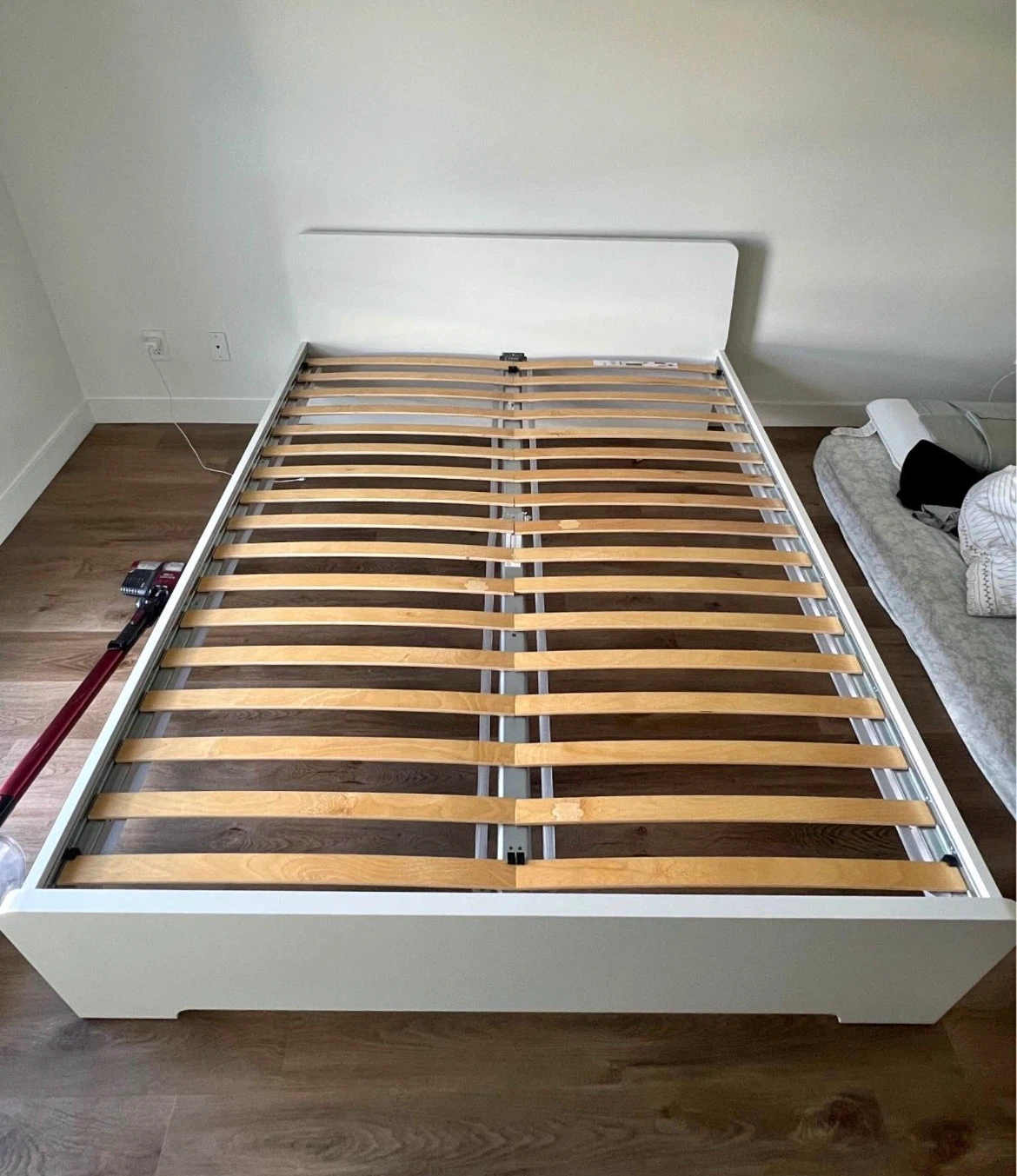 IKEA white Queen bed frame