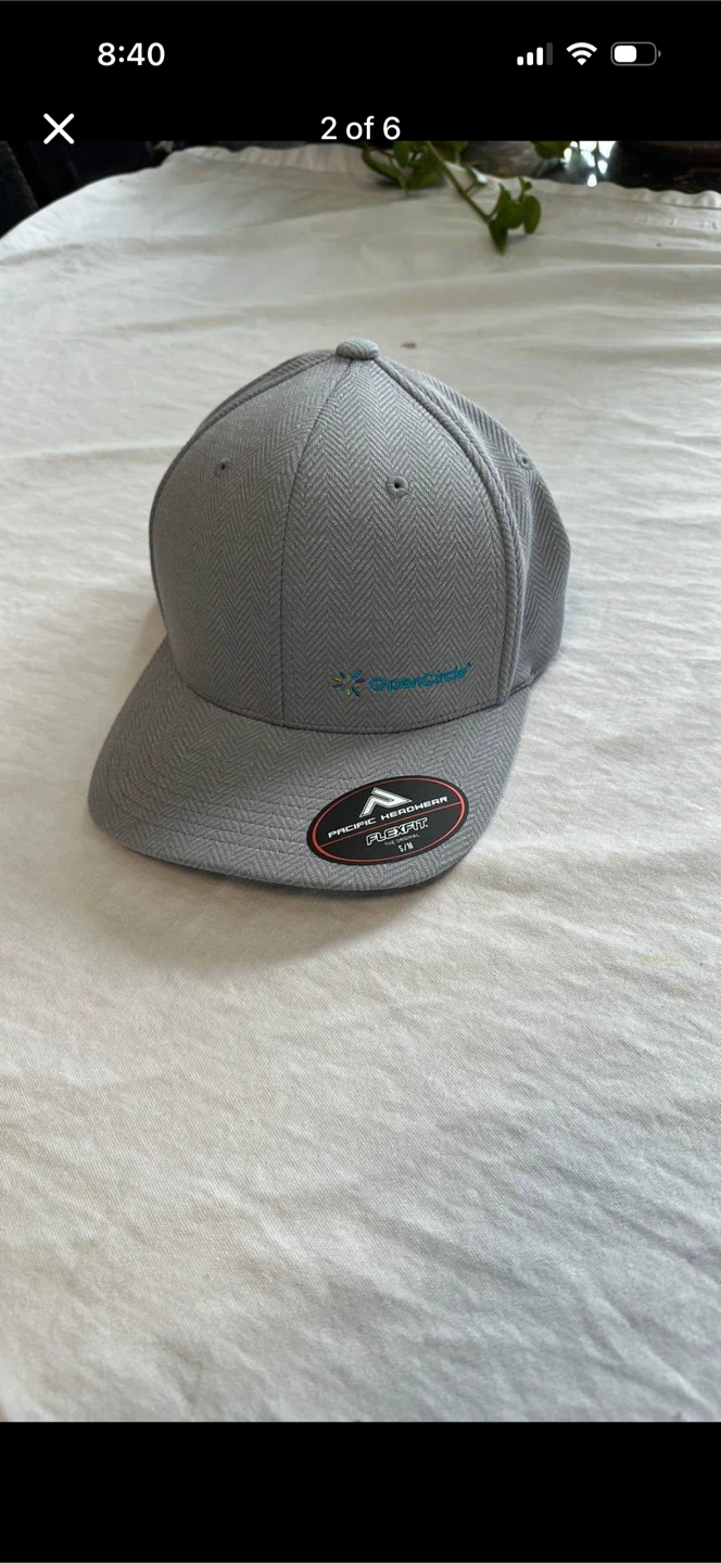 Gray Flexfit Cap with Embroidered Logo - photo 2