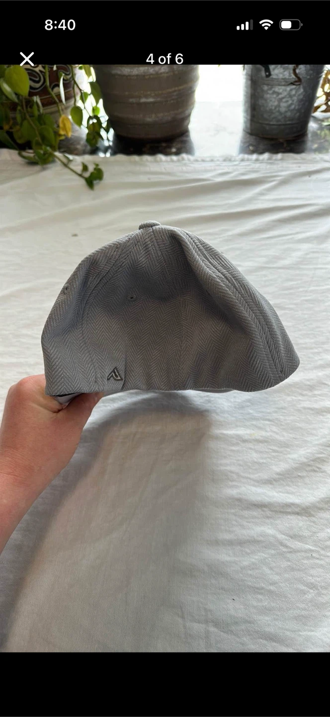 Gray Flexfit Cap with Embroidered Logo - photo 4