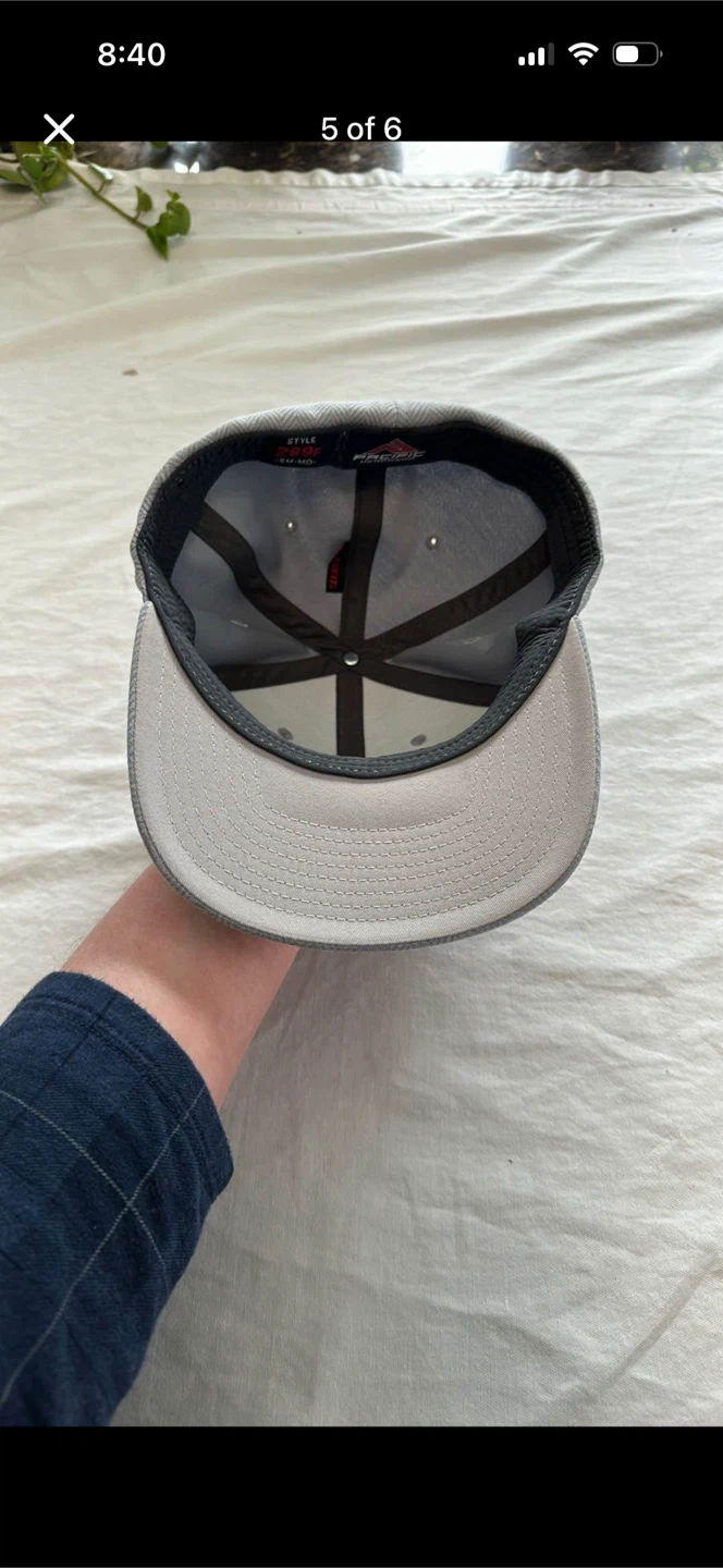 Gray Flexfit Cap with Embroidered Logo - photo 5