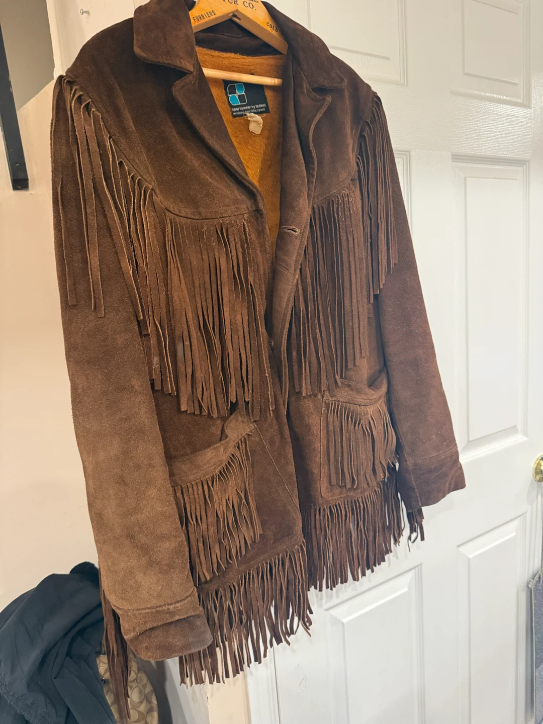 Vintage Suede Fringe Jacket - Brown