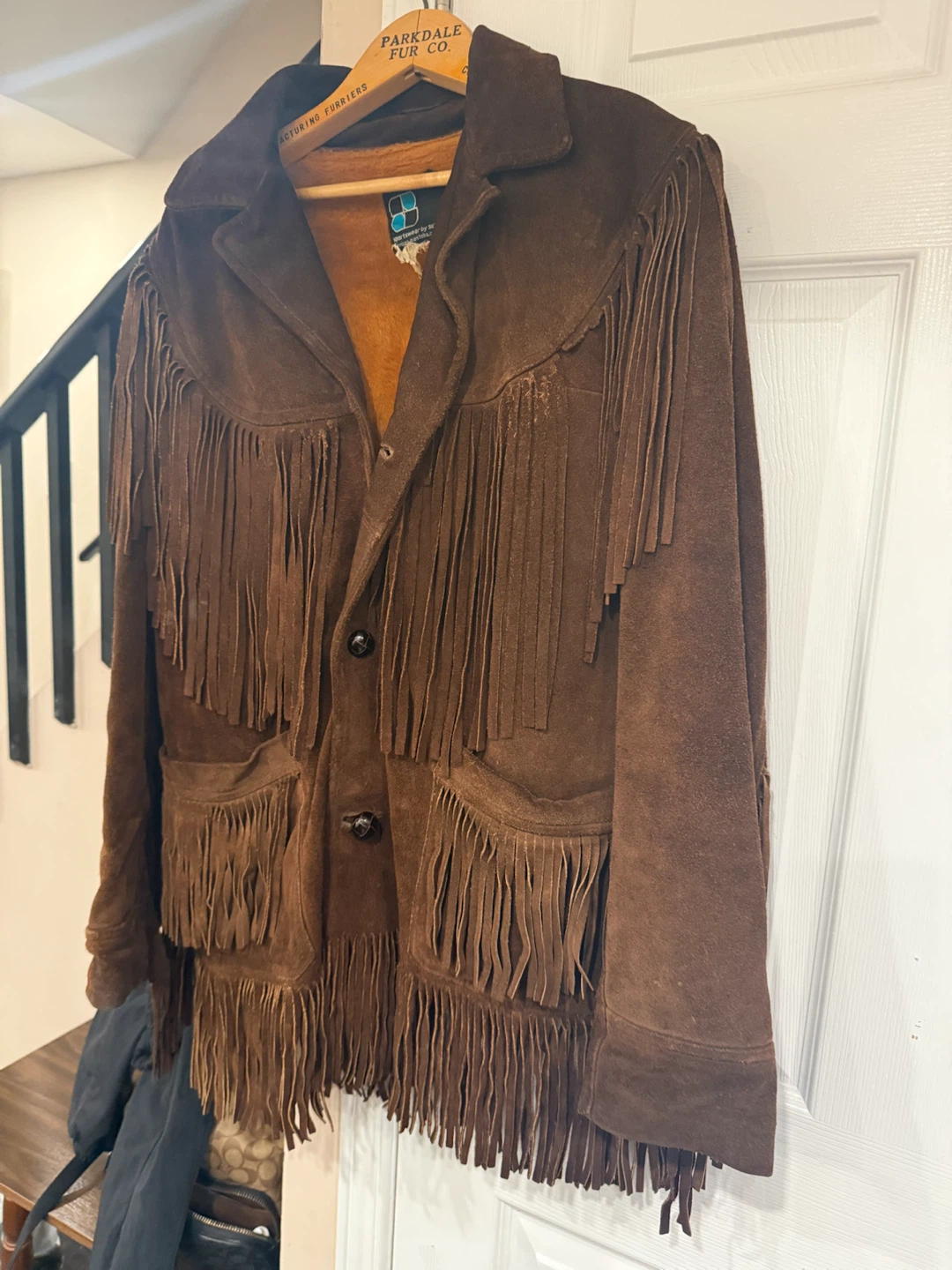 Vintage Suede Fringe Jacket - Brown - photo 2