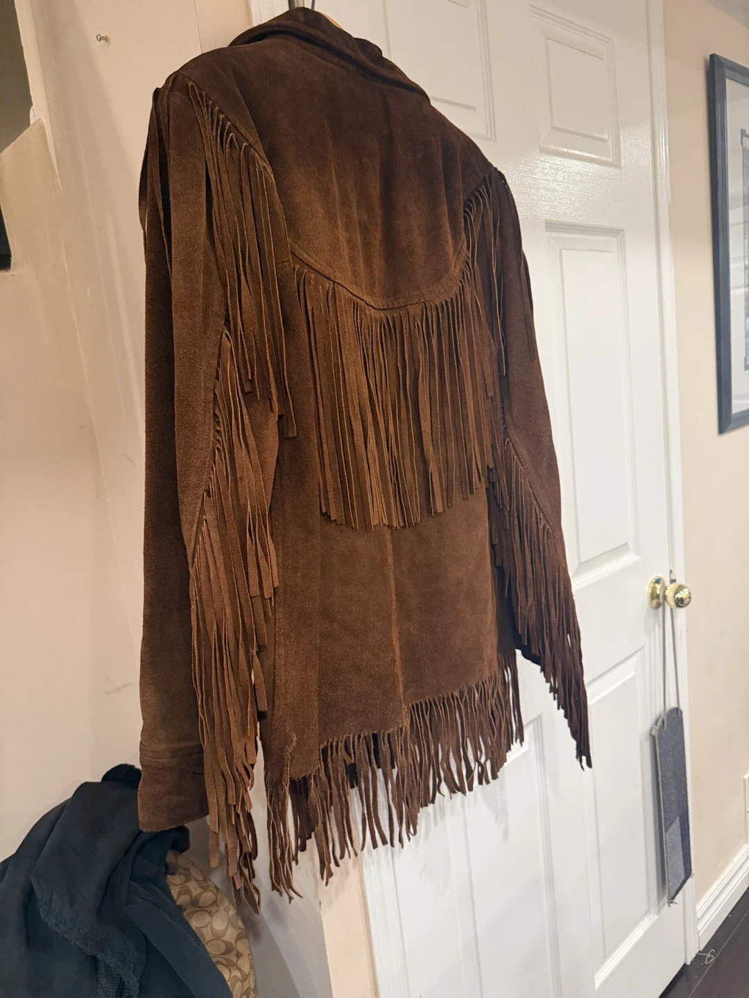 Vintage Suede Fringe Jacket - Brown - photo 5