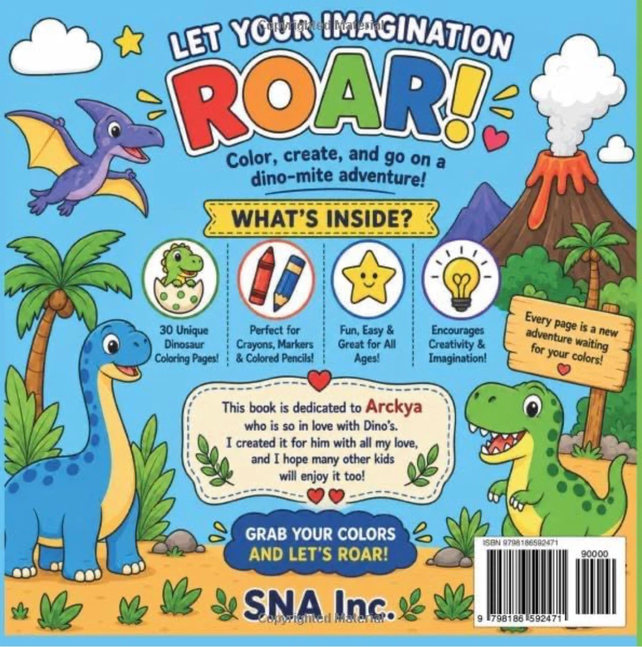Roar! My First Dinosaur Coloring Adventure Book