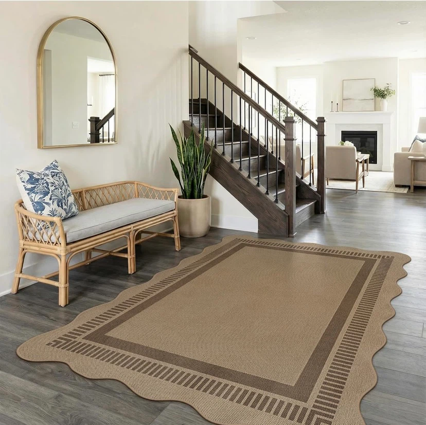New 5x7 Easy Jute Indoor/Outdoor Scalloped Area Rug - photo 3